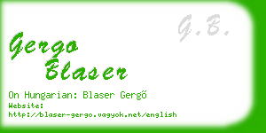 gergo blaser business card